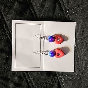 Galaxy heart earrings hand made by my daughter #1015